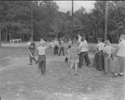 Young boys playing baseball 